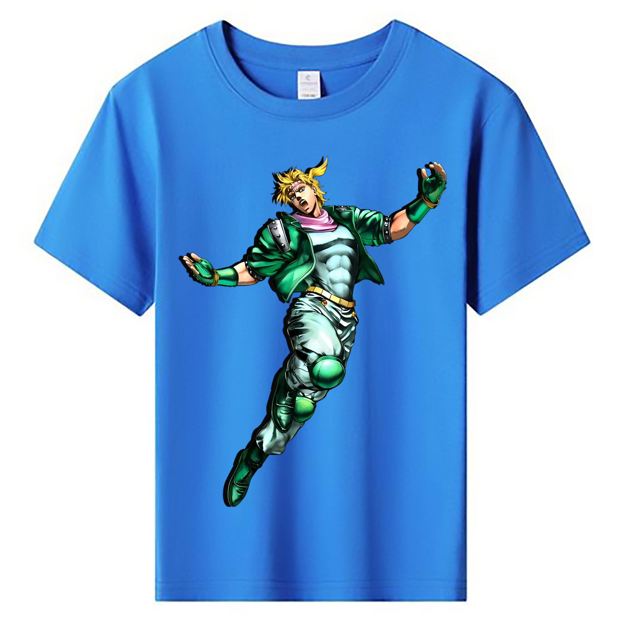 （画像用） ジョジョの奇妙な冒険 ディオ?ブランドー JoJo's Bizarre Adventure Dio Brando 綿100％キッズTシャツ（フロントプリント）